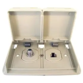 08-6305 Prime Products 08 6305 White Exterior Phone Tv Receptacle