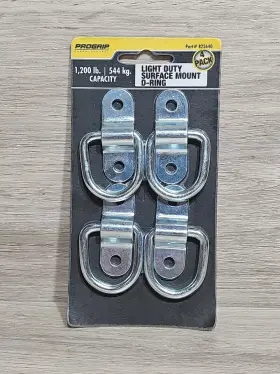 822640 Progrip 4pk D-ring Anchors Surface Mount Trailer Truck Bed Ratchet Strap Hook 1200lb 822640 Progrip 4pk D-ring Anchors Surface Mount Trailer Truck Bed Ratchet Strap Hook 1200lb