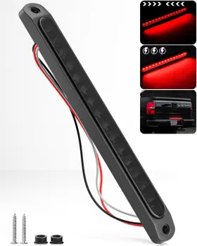 Wb09sr1p Pseqt Pse Quart 10 Inch Led Trailer Brake Tail Lights Bar Red Stop Turn Scanning Ident