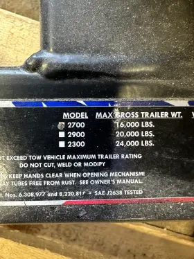 J2638 Pullrite Super Glide Model 2700 Auto Sliding 5th Wheel Hitch Sae #3