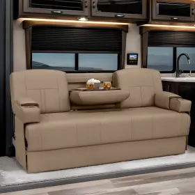 99-2983sl-il119-7174 Qualitex Ethos Sl With Console Rv Sofa Bed 74 Inch Wide Lt. Sand