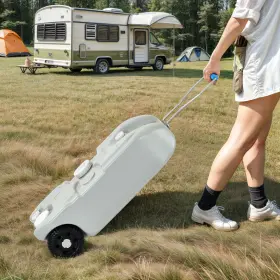 Qurious Corner 197839347007 10.6 Gallon Rv Portable Water Tank Kit 40l Holding Sewer Dump Travel With Handles