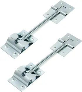 Wd3849 Qwork 2pcs 6 Inch All Metal T-style Door Holder Entry Catches 2 Pack