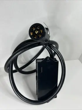 8ft-jb-blk R And P Carriages 7 Way Plug Inline Pre-wired Trailer Black Cord With Junction Box 8 Ft Wiring Cable