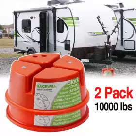 Racewill 739437511949 2pc 10000lbs Trailer Jack Block Levelers Rv Camper Stabilizer With Magnets #2