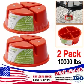 Racewill 739437511949 2pc 10000lbs Trailer Jack Block Levelers Rv Camper Stabilizer With Magnets