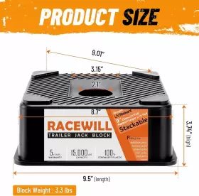 Rw-11036002 Racewill 2pcs 15000lbs Trailer Jack Block Stabilizer Blocks Levelers For Rv Camper Safety #2 Rw-11036002 Racewill 2pcs 15000lbs Trailer Jack Block Stabilizer Blocks Levelers For Rv Camper Safety #2
