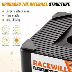 Rw-11036002ya Racewill 4x 15000lbs Trailer Jack Block Stabilizer Blocks Levelers For Rv Camper #3 Rw-11036002ya Racewill 4x 15000lbs Trailer Jack Block Stabilizer Blocks Levelers For Rv Camper #3