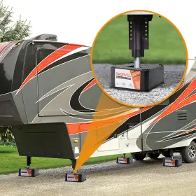 Rw-11036003ya Racewill 4x 15000lbs Trailer Jack Block Stabilizer Blocks Levelers For Rv Camper #2 Rw-11036003ya Racewill 4x 15000lbs Trailer Jack Block Stabilizer Blocks Levelers For Rv Camper #2
