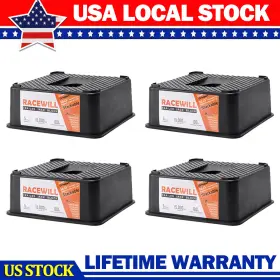 Rw-11036003ya Racewill 4x 15000lbs Trailer Jack Block Stabilizer Blocks Levelers For Rv Camper Rw-11036003ya Racewill 4x 15000lbs Trailer Jack Block Stabilizer Blocks Levelers For Rv Camper