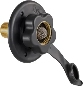 16085a36cc Recpro Rv City Water Fill Inlet Black Optional Hose No Elbow