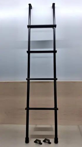 Rp-60bl Recpro Rv 60 Inch Tall Bunk Bed Ladder Aluminum Black Finish Rp60 - With Mounting Brackets Rp-60bl Recpro Rv 60 Inch Tall Bunk Bed Ladder Aluminum Black Finish Rp60 - With Mounting Brackets