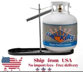 00661 Recxtra Rv Propane Tank Holder Double Bottle Rack 20lb. Cylinder Kit Black