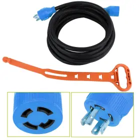 R16084ed763hare Redhare Generator Extension Cord 20ft 10/4 Power Cable 30 Amp Adapter Plug Copper Wire