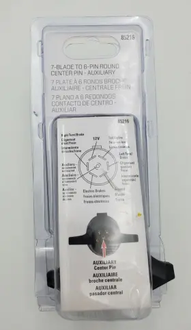 85216 Reese Towpower 85353 7-blade To 6-pin Center Pin Auxiliary Plug-in Adapter New #2 85216 Reese Towpower 85353 7-blade To 6-pin Center Pin Auxiliary Plug-in Adapter New #2