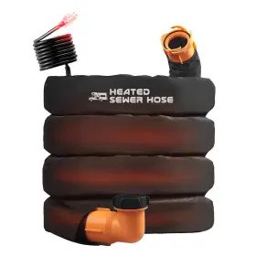 Rehoseup 727376855460 15ft Sewer Hose With Heated Sleeve Black Rv Kit For Rv