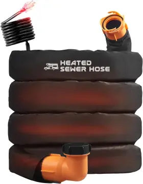 Ht-20 Rehoseup 20ft Heated Sewer Hose Kit Black Rv Accessory With Sleeve