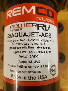 55aquajet-aes Remco Aquajet 3.4 Gpm 12v Water Pump With Strainer And Adapters #2 55aquajet-aes Remco Aquajet 3.4 Gpm 12v Water Pump With Strainer And Adapters #2