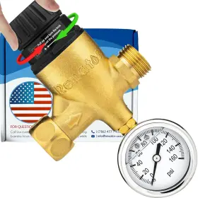 M44-0660r Renator Rv Water Pressure Regulator For Camper. Brass Lead-free Adjustable