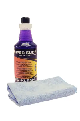 M01107-microfiber Rigid Hitch Bio-kleen Super Suds Boat Rv Auto With Microfiber Towel