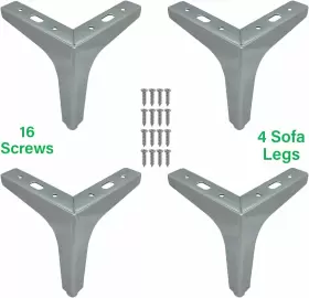 Trp15-c Roaltex Colombia Sas Silver Chrome Metal Furniture Legs Feet Set Of 4 6 Inch / 15 Cm #2