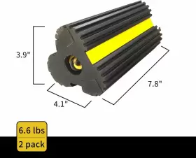 18010 Roblock Heavy Duty Wheel Chocks Rubber Block Non-slip Base With Nylon 2pack #2
