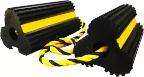 18010 Roblock Heavy Duty Wheel Chocks Rubber Block Non-slip Base With Nylon 2pack