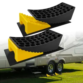 576pr Roblock Rv Leveling Blocks 35000 Lbs 4 Inch Height 2 Packs Anti-slip Mats Yellow 576pr Roblock Rv Leveling Blocks 35000 Lbs 4 Inch Height 2 Packs Anti-slip Mats Yellow