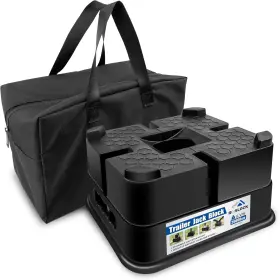 Roblock 740907185676 Trailer Jack Block 1 Pc Rv Camper Stabilizer Blocks With Bag For Travel
