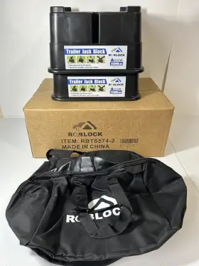 Rbts574-2 Roblock 2pc Trailer Jack Block Rv Camper Stabilizer Blocks With 1 Bag 25000lbs New