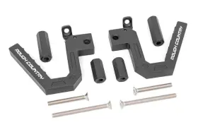 20072018 Rough Country 843030145033 Y Front Aluminum Grab Handles For Jeep Wrangler Jk Black Pair