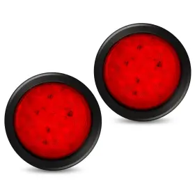 Wd012 Runhwee 2pcs 4 Inch Round Led Trailer Lights Kit Red 12 Boat Marker Brake Wd012 Runhwee 2pcs 4 Inch Round Led Trailer Lights Kit Red 12 Boat Marker Brake