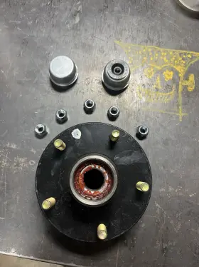 H84555bx Running Gear New Trailer Hub Kit 5 Inch On 5.5 Spindle Bearings Nuts Caps Grease Seal