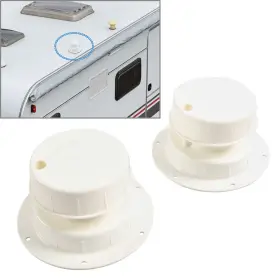 Runx 550727842341 2pcs White Plumbing Vent Cover Attic Roof Cap For Rv Camper Trailer Motorhome