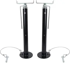 7254-2pc Rural Mart 2pk Slide Out Support Jacks For Rvs Adjustable 19 - 47 Inch 5000lb Capacity