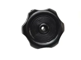H711 Rv Designer Plastic Window Knob Black 2.25 Inch Dia 1/2 Shaft Interior Hardware Camper