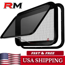 Rvwindows20-1 Rv Markia 30 Inch X20 Exit Window Emergency Push Out Tinted Glass Dot Certified With Trim Ring