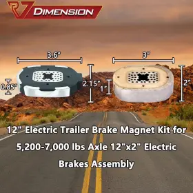 Eb12mp2 Rv Murts 12 Inch Electric Trailer Brake Magnet Replacement Kits For 5200-7000 Lbs Black Wire #2 Eb12mp2 Rv Murts 12 Inch Electric Trailer Brake Magnet Replacement Kits For 5200-7000 Lbs Black Wire #2