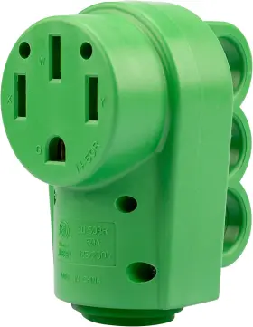 Rged-508r-g Rvguard Nema 14-50r Rv Replacement Female Plug 125/250v 50 Amp 50f Green