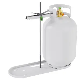 Rmgb03-l Rvmate Rv Dual Propane Tank Mounting Rack With Locking Device For 30 Lb Tanks