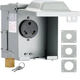 Rmpob-30a Rvmate 30 Amp Rv Power Outlet Box Waterproof Lockable Panel Etl Listed