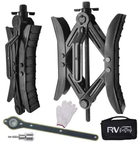 Rvpnr212 Rvpnr 757725202201 Rv Wheel Chock Stabilizer Scissor 2 Sets With Ratchet And Tool Kit