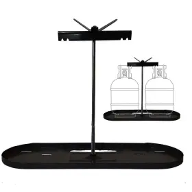 Rvpnr105 Rvpnr 793313192592 Rv Dual 20lb Propane Tank Rack Black For Camper And Travel Trailer