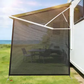 Kye3709-00 Rvsnail Rv Awning Side Shade Screen 9ftx7ft Heavyduty Uv Blocking Mesh With Kit