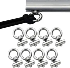 Samou 726434219978 8pcs Awning Rail Stoppers 6mm For Rv Caravan Motorhome Campervan Silver