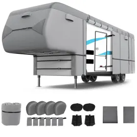 Cbn182sg22177 Scitoo 37-40ft Nonwoven Fabric 5th Wheel Trailer Rv Cover Extra Upgraded 5 Layers Cbn182sg22177 Scitoo 37-40ft Nonwoven Fabric 5th Wheel Trailer Rv Cover Extra Upgraded 5 Layers