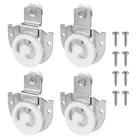 Sdh716 Securitoday Sliding Closet Door Hardware Set 4 Pack Wardrobe Silver