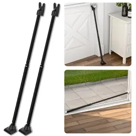 Securityman 701107903408 2-in-1 Door Security Bar And Sliding Patio 2 Pack Black