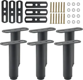 2301010 Senjeok 6-pc 6-10 Inch Adjustable Bed Support Frame Legs With Screws Salt Black 2301010 Senjeok 6-pc 6-10 Inch Adjustable Bed Support Frame Legs With Screws Salt Black