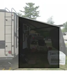 Ids096076bk Shadeidea Rv Sun Shade Screen For Awning Side 9 6 Inch X 7 Black Mesh Sunshade Motorhome